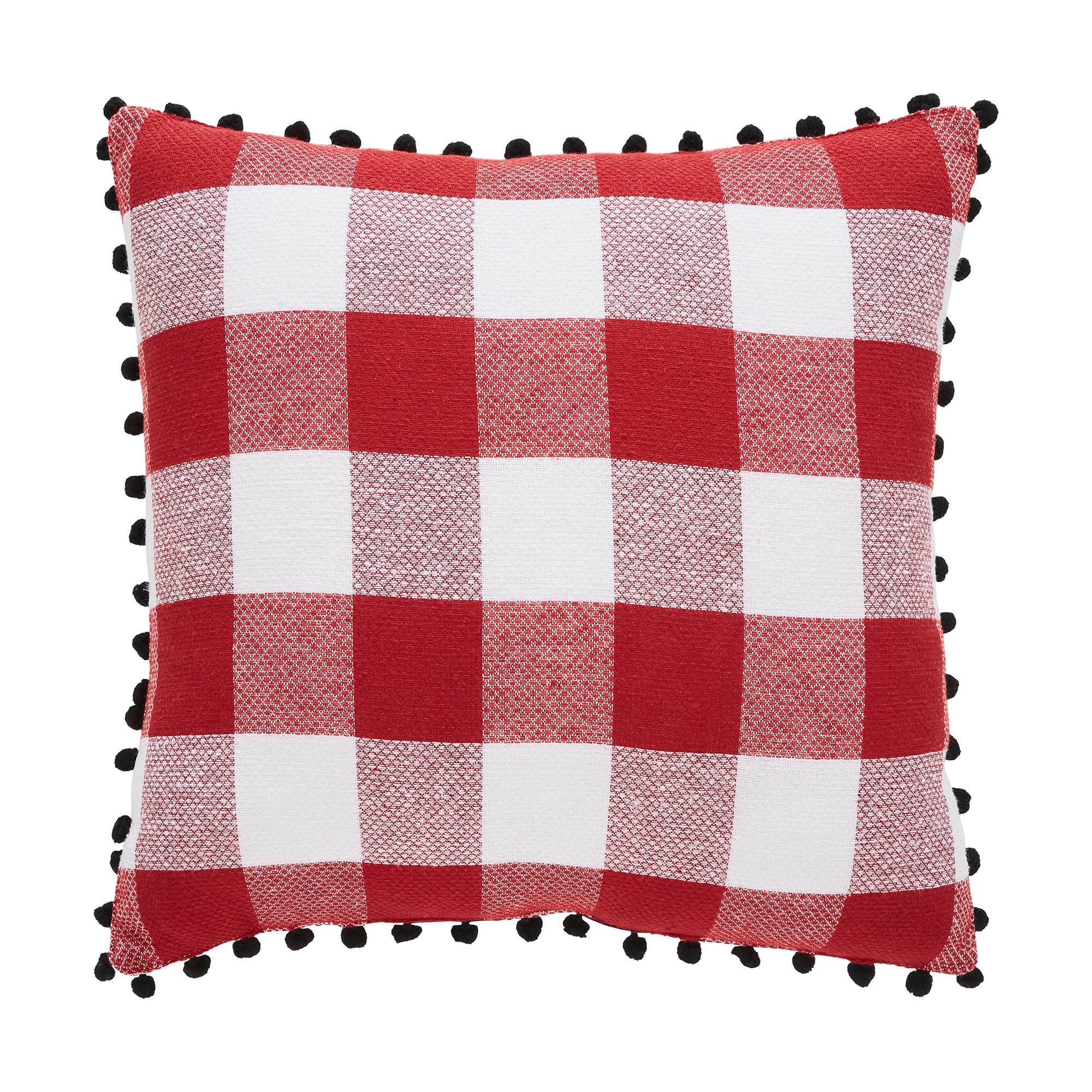 VHC Brands - Wholesale Throw/Decorative Pillow - Annie Red Check Vintage Santa Pillow 18x182