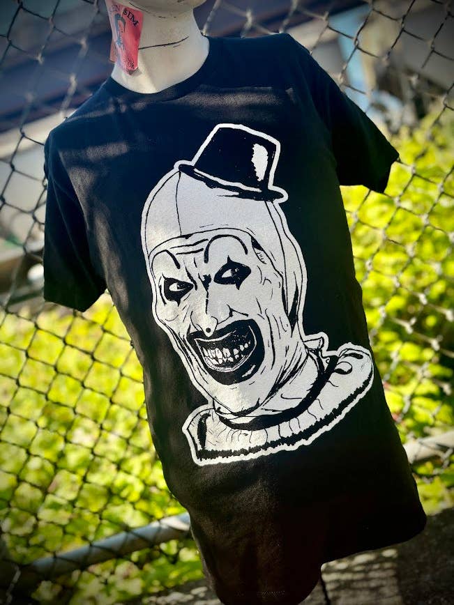 Three Raccoons - Wholesale Screen Printed T-Shirt - Unisex - Art the Clown, Terrifier tee.5