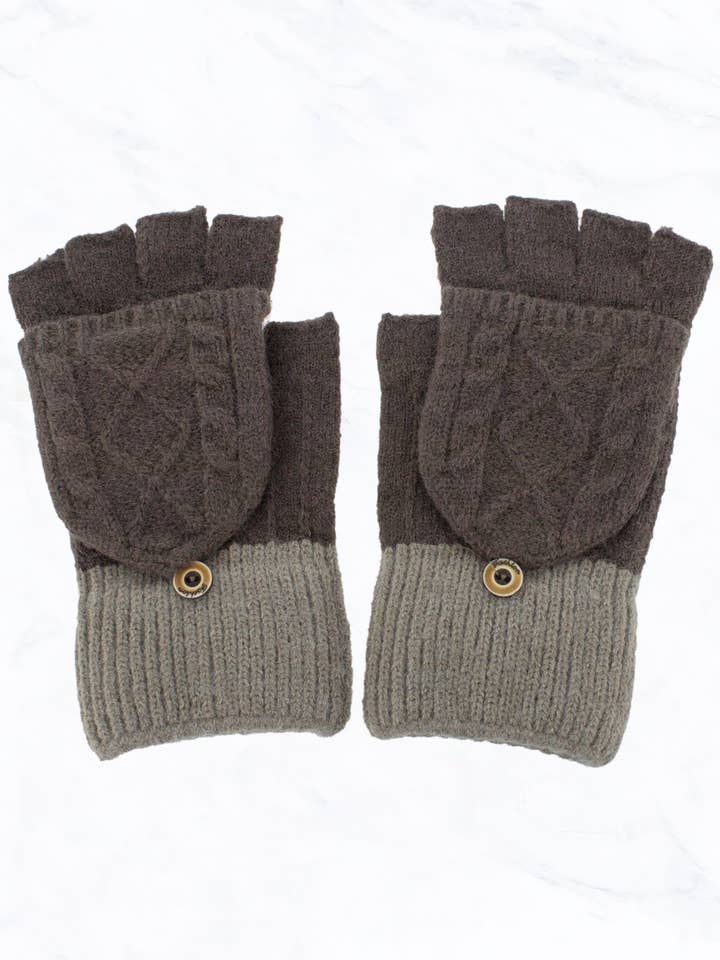 Fingerless with Cover Women's Gloves for wholesale by Suzie Q USA