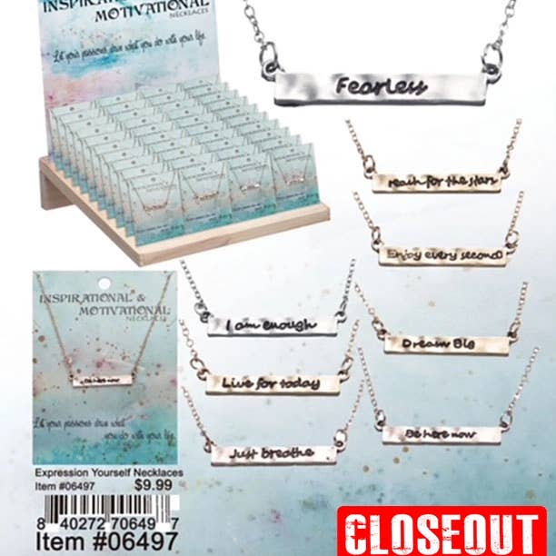 Puka Creations - Wholesale Pendant/Charm Necklace - Expression Yourself Necklaces - Closeout 96 Pcs.