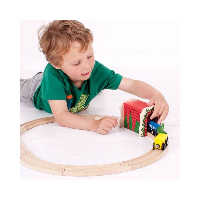 Bigjigs Toys - Wholesale Wood Toy - Kids - Red Brick Tunnel