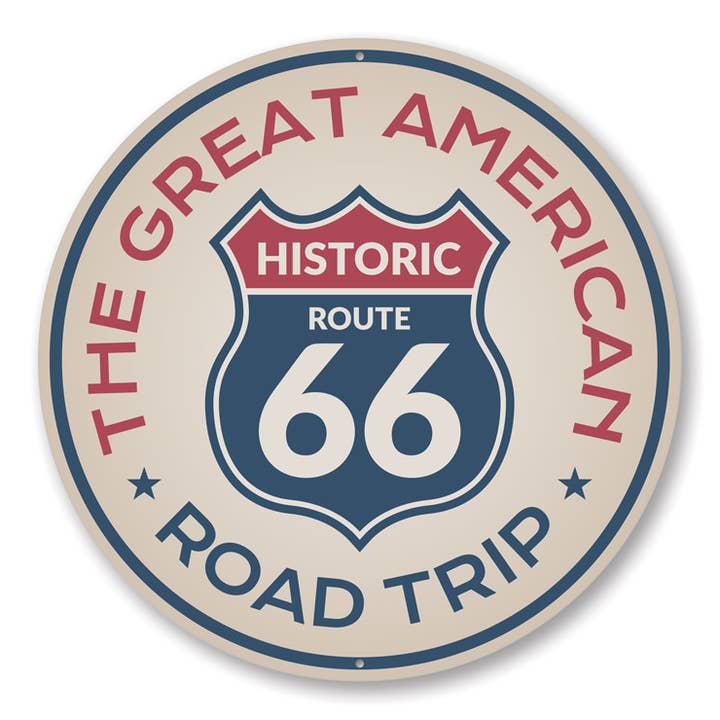Cartel de The Great American Road Trip Route 66 para venta al por mayor de Lizton Sign Shop, Inc