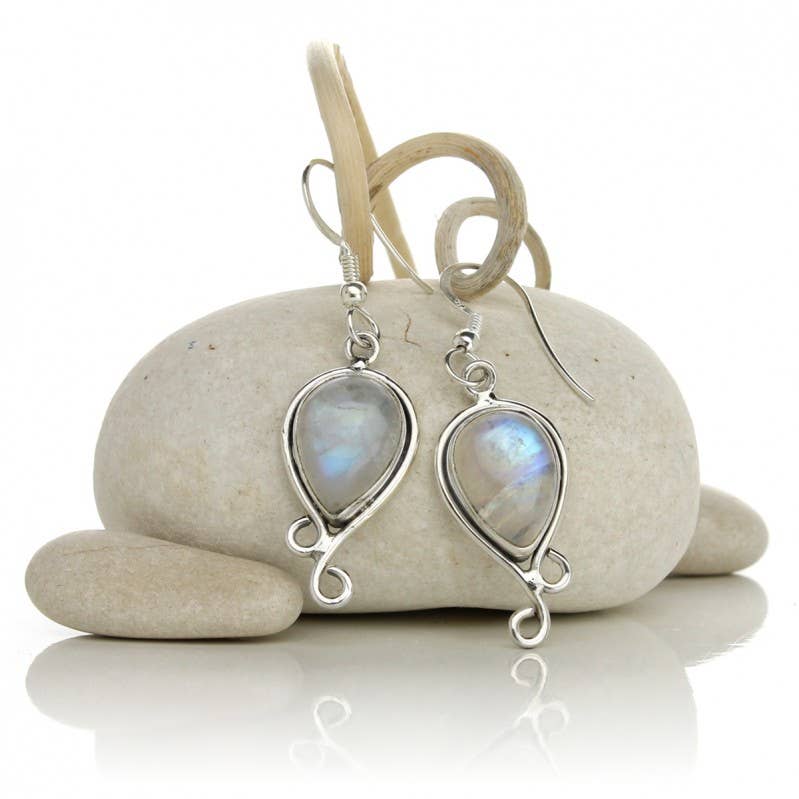 UniArt - Wholesale Dangle Earrings - Aine Silver and Gem Earrings2