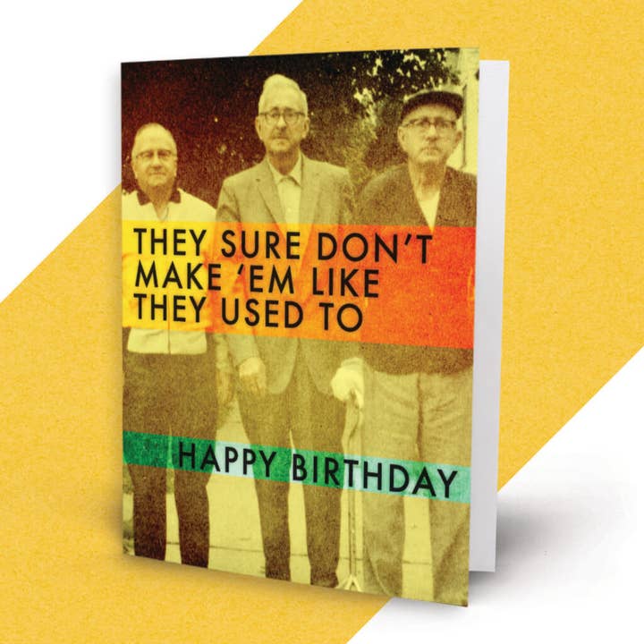 Old Men Card for wholesale by Middle Child Made