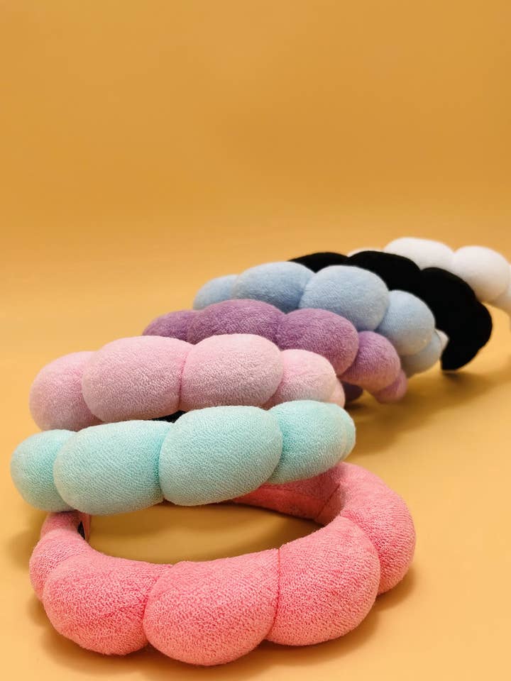 SPA SPONGE TERRY TOWEL HEADBAND FOR BEAUTY CARE | 40HB122 for wholesale by JOSSLYN by wall to wall