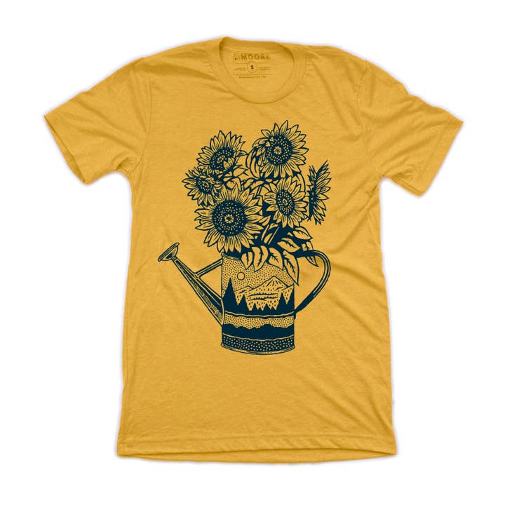Sunflower Tee- Mustard for wholesale by Moore Collection