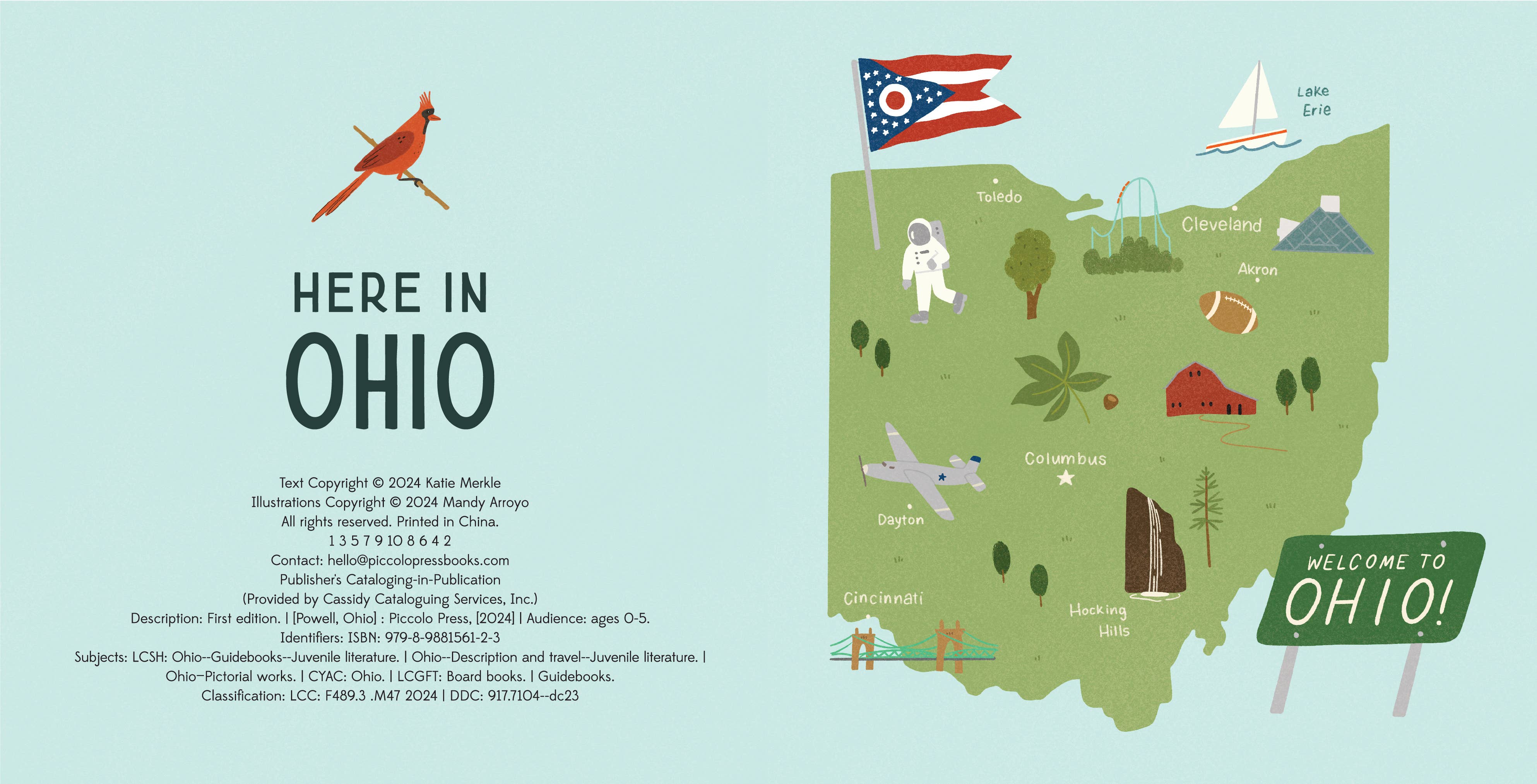 Piccolo Press - Wholesale Baby & Toddler Book (0-2) - Here in Ohio Board Book2