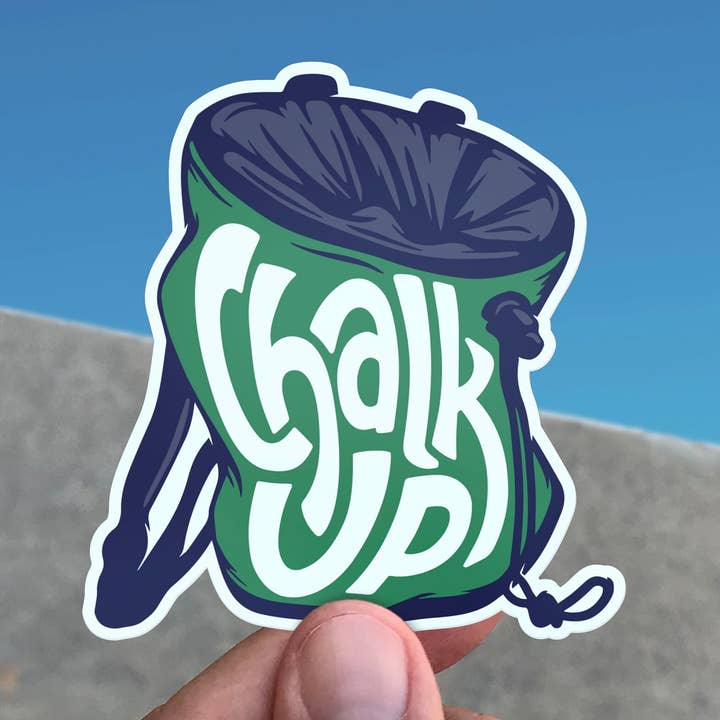 Chalk Up Vinyl Sticker for wholesale by Flow State Supply Co.