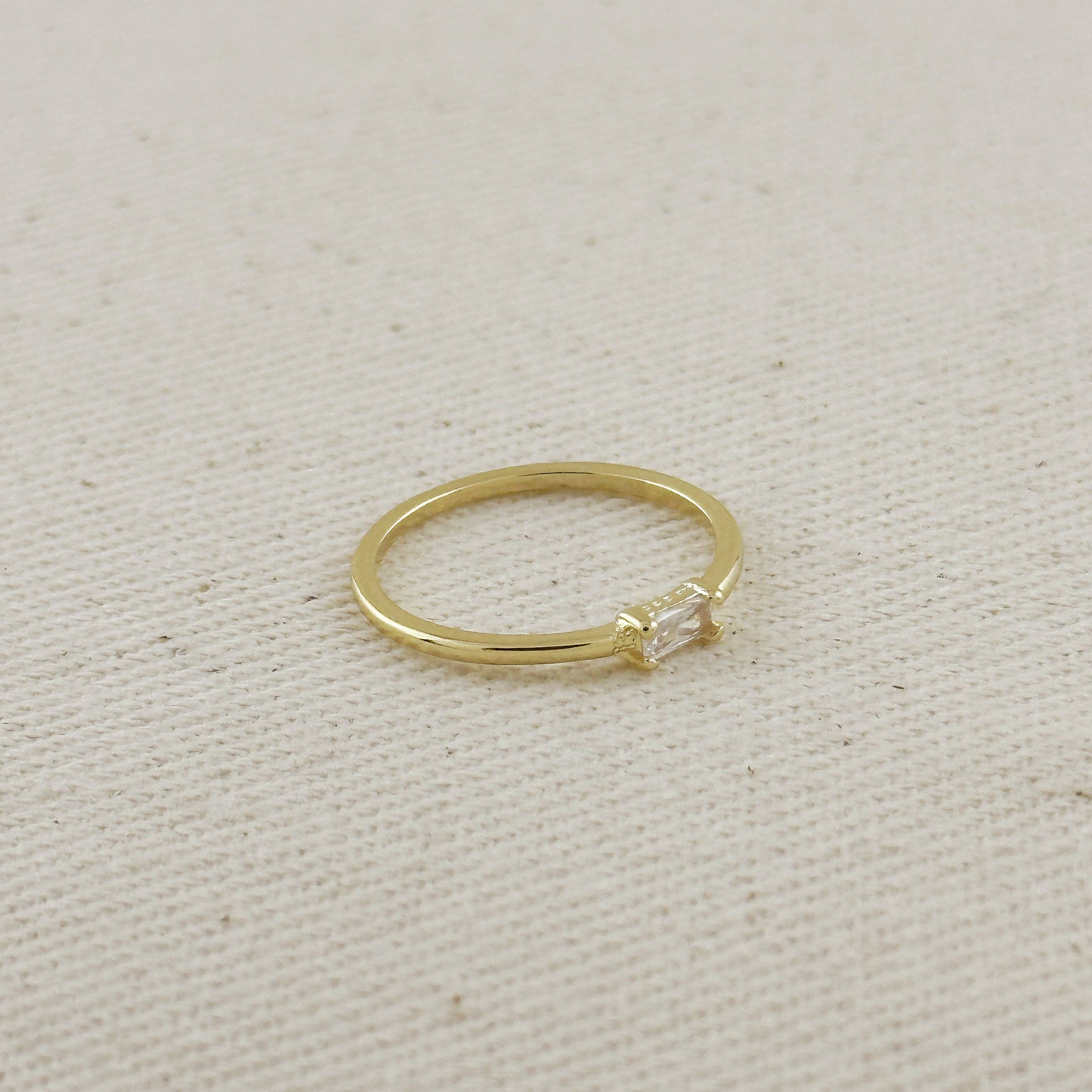 GoldFi - Wholesale Single Stone/Solitaire Ring - 18kGold Filled Birthstone Rings3