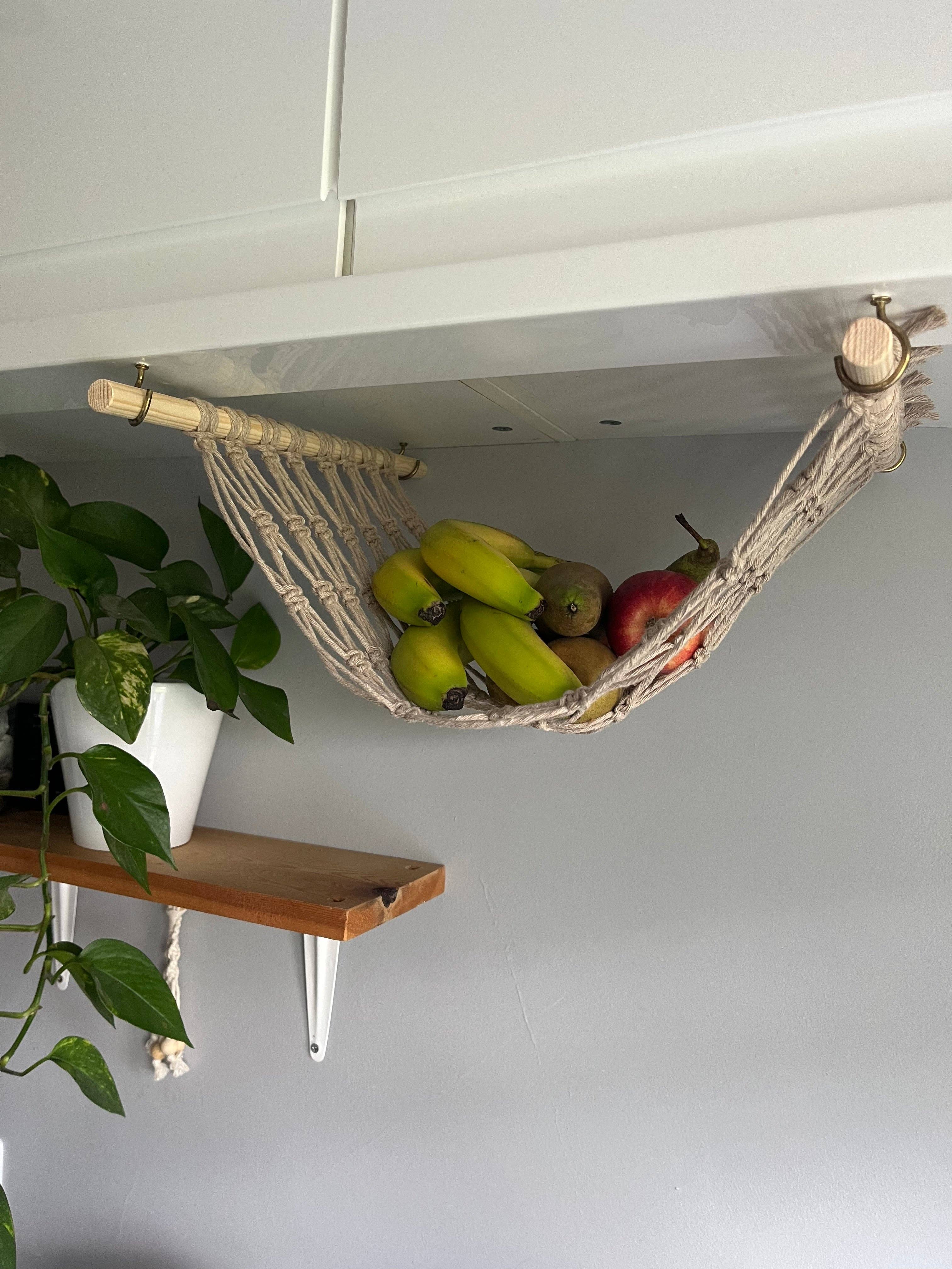 Macra-Made With Love – wholesale Kitchen storage/organiser – Macramé Fruit Hammock – Under Cabinet Hanging Storage15