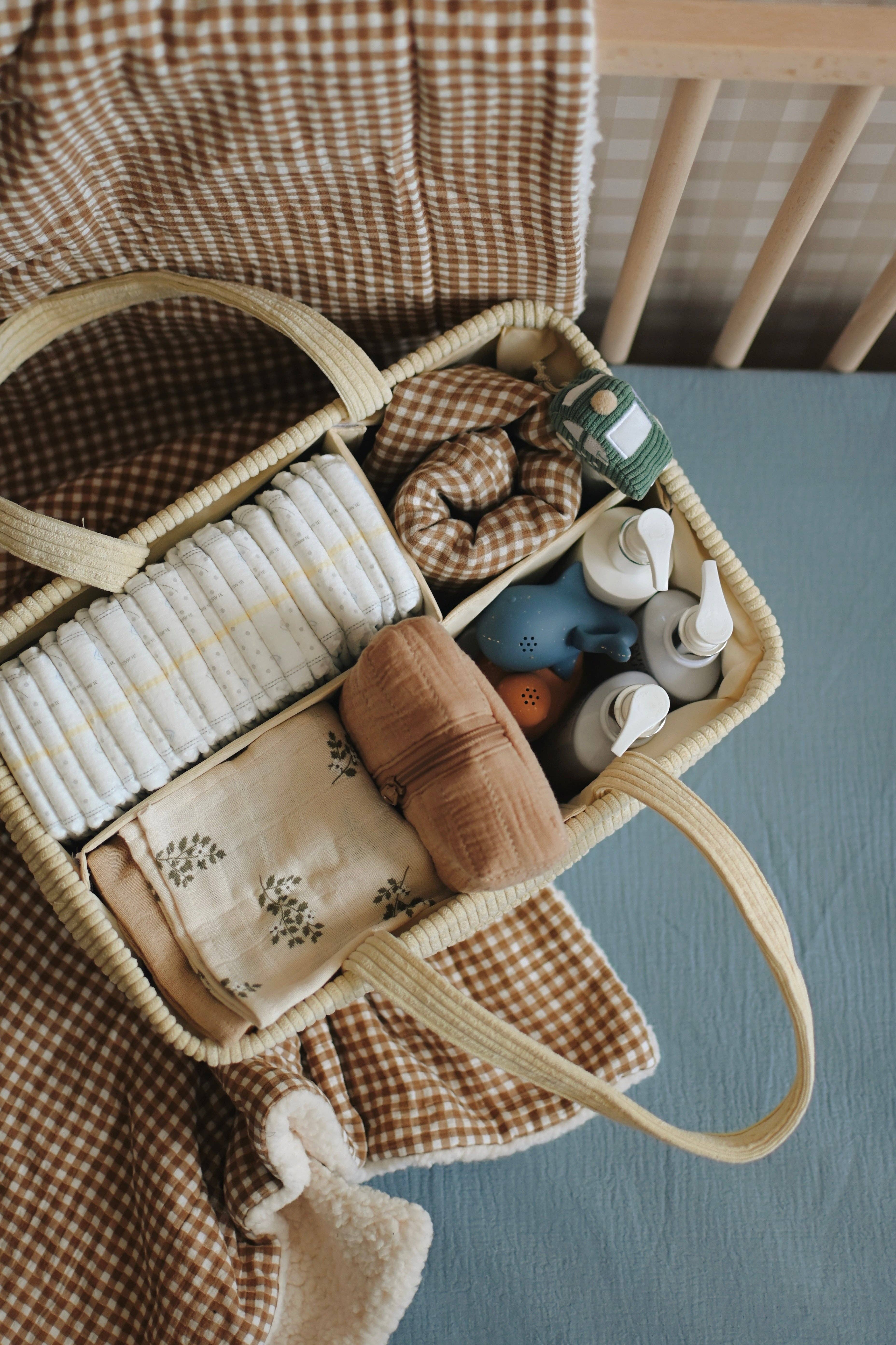 Minika - Venta al por mayor Organizador de pañales- Bebés - Organizador de pañales - Crema4