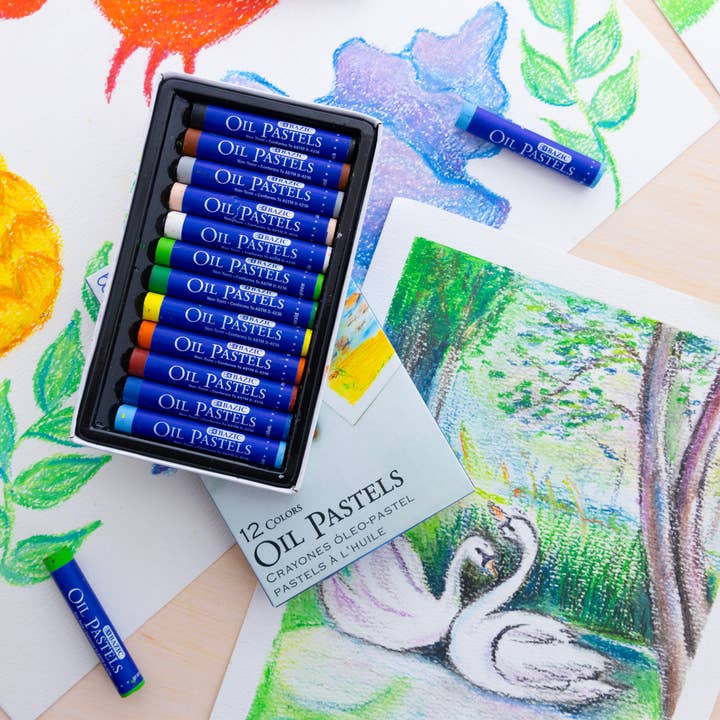 Luna Office Supply - Everyday Essential - Wholesale Crayons - Oil Pastels 12 Colors6