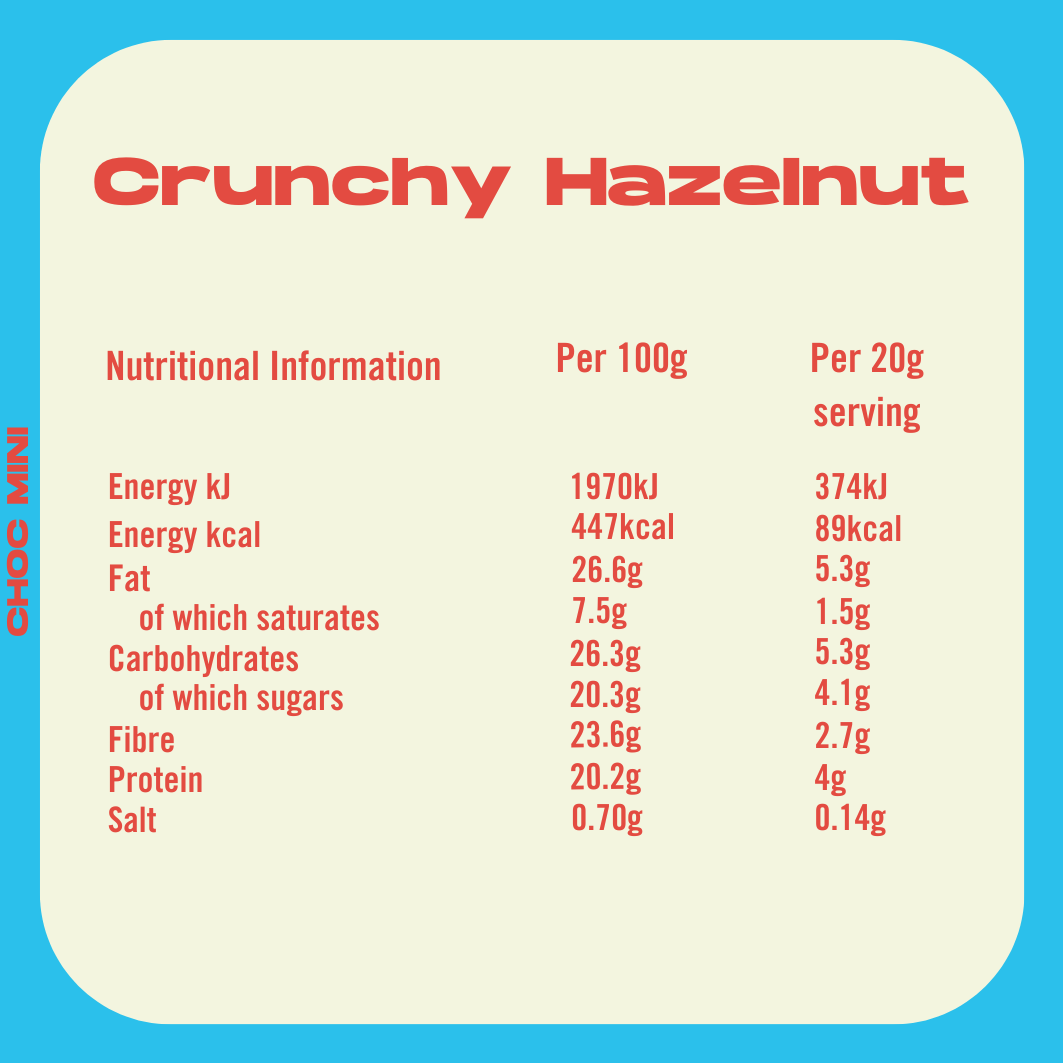 Vive – wholesale Chocolate bar – Choc Minis - Crunchy Hazelnut1