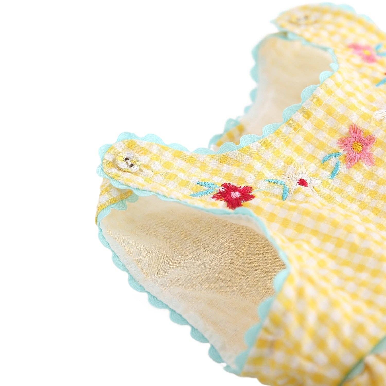 amarelo Vestidos de Alças com Patos Bordados e Flores para Meninas de 9 Meses a 6 Anos - Roupa de Menina por Atacado V3824061100031 para venda a revendedores na Faire1