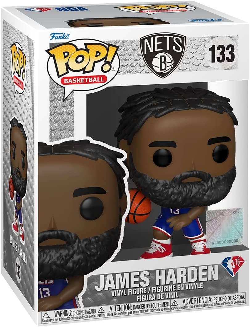 Fundom – Brinquedo estatueta - Crianças por atacado – Funko Pop! NBA: Nets - James Harden Figura de Vinil Colecionável1