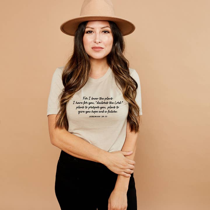 T-shirt scripturaire For I Know the Plans pour la vente par SBG Co.