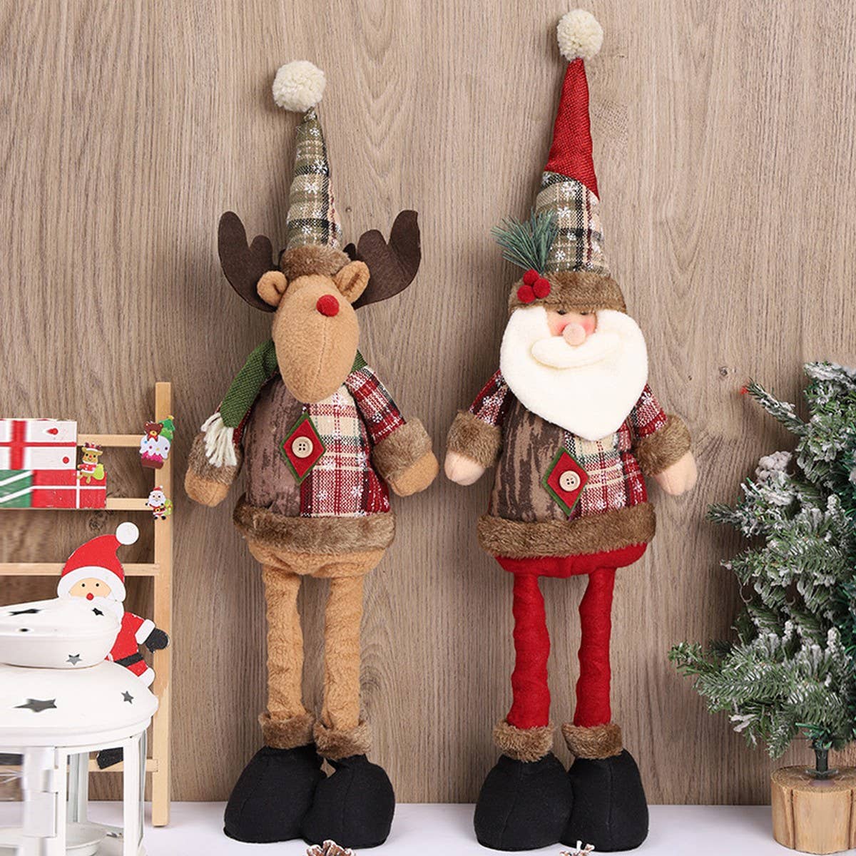 ACCITY - Wholesale Christmas Decoration - VINTAGE SNOWFLAKE PLAID CHRISTMAS DECORATIONS_CWMM27606