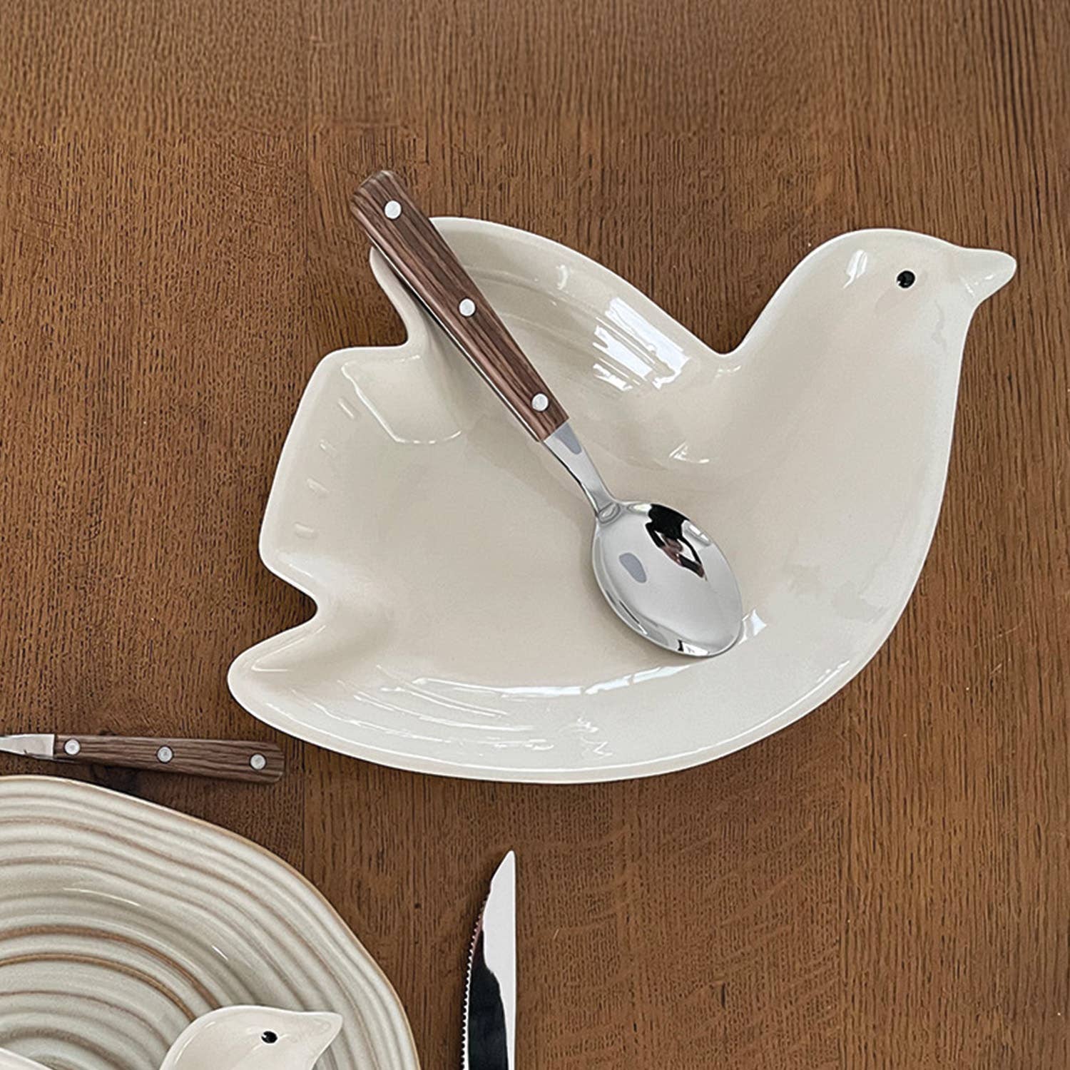Opjet Paris - Wholesale Dish - Tweet bird sand dish gm L30.5 W20.7 H5cm2