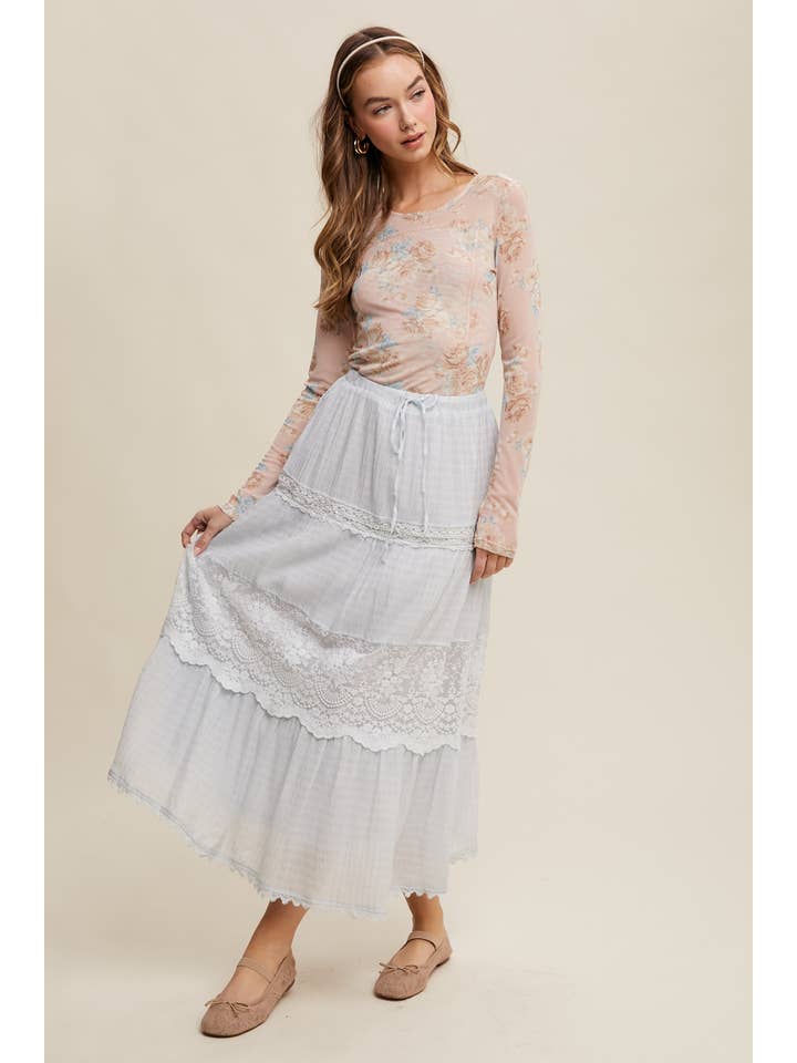 Listicle - Wholesale T-Shirt - Women's - Floral Mesh Long Sleeve Layering Top22