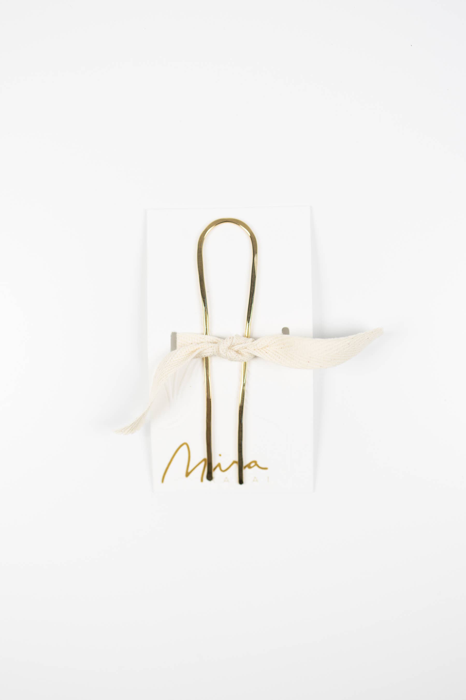 Mira Kauai - Wholesale Hair Pin - Hammered Brass Hair Pin5