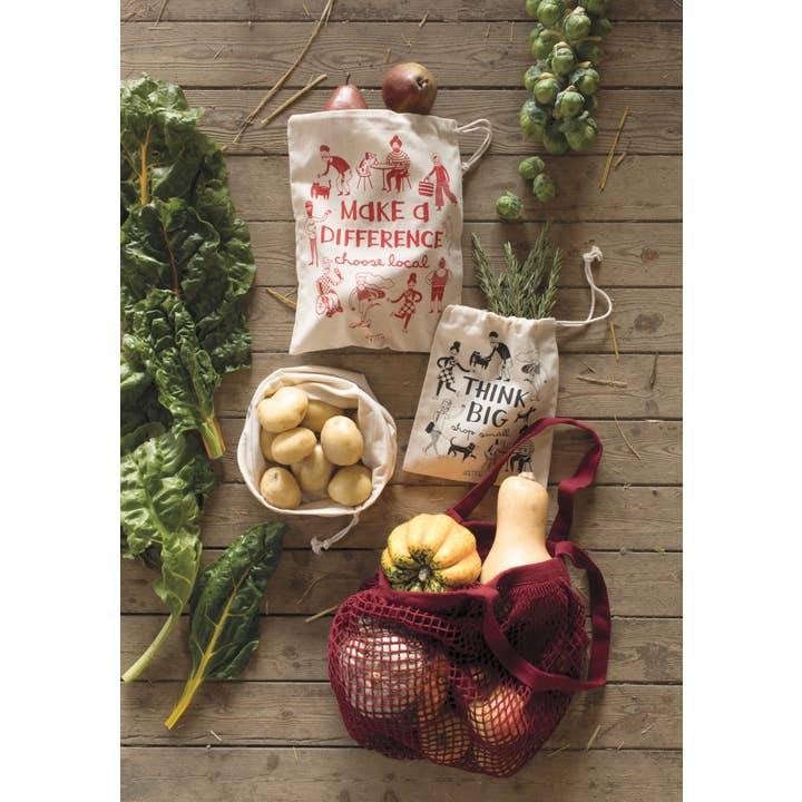 Now Designs by Danica - Wholesale Grocery/Shopping Bag - Shop Local Reusable Produce Bags Set of 3
