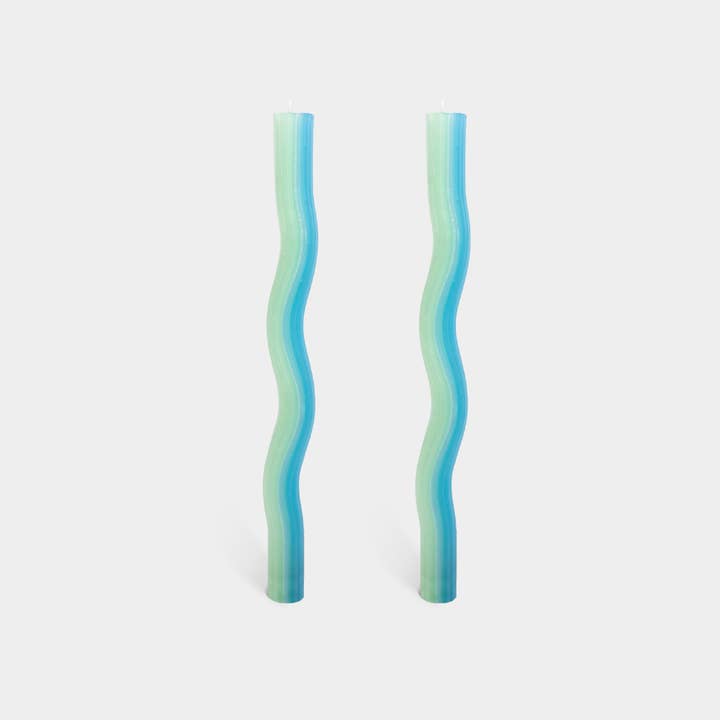 54 Celsius – wholesale Avsmalnande ljus – Wiggle Candles - Mint (2-pack) - 11" vibrerande koniska ljus