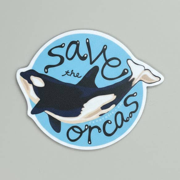 Ferry Kiss Studio - Wholesale Sticker - 'Save the Orcas' Sticker0