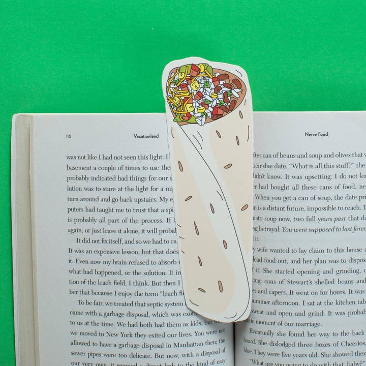 Humdrum Paper - Wholesale Bookmark - Burrito Bookmark (it's die cut!)1