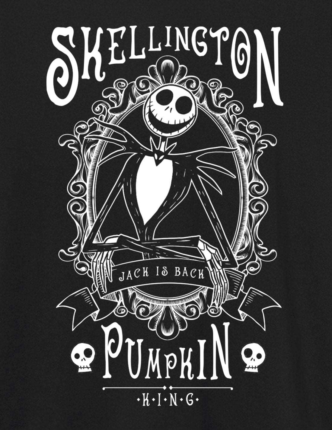 Black Disney Jack Pumpkin King T-shirt for wholesale on Faire2
