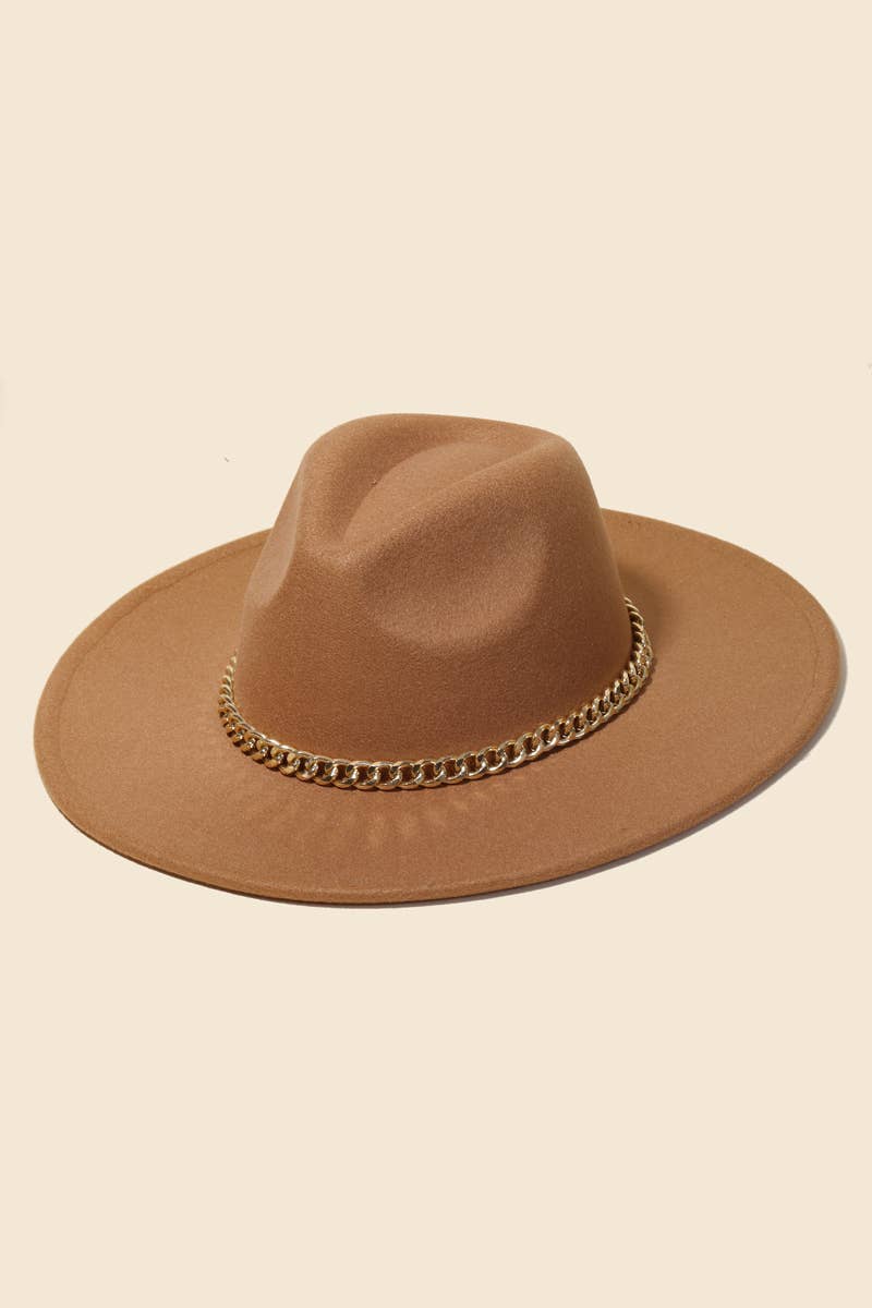 Anarchy Street - Vente Chapeau en feutre - femme - Chapeau Fedora Chain Band1