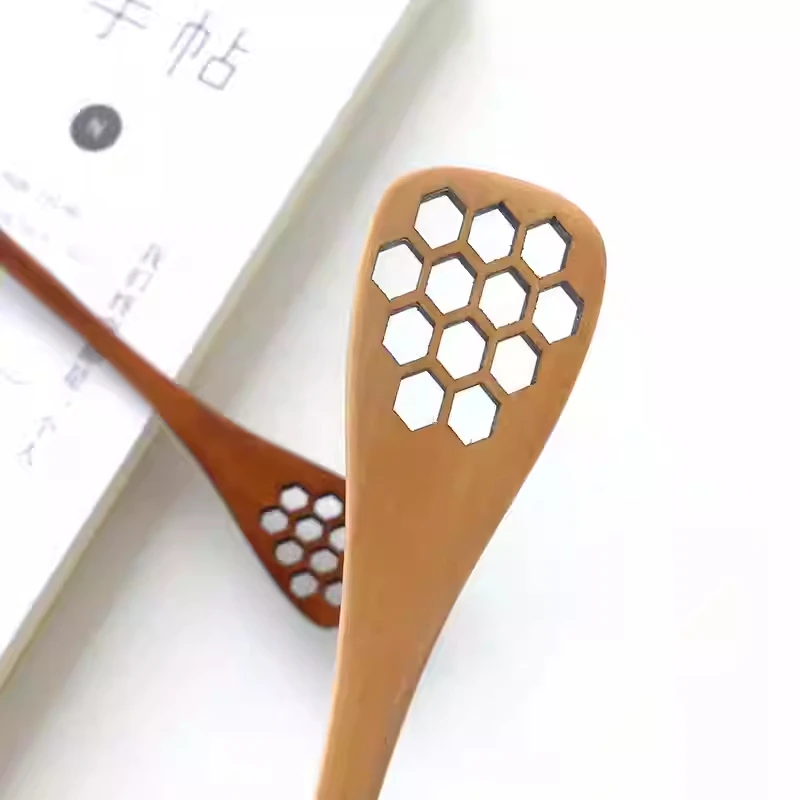 Sostraw & SmartThings - Wholesale Honey Dipper - Wooden Honey Spoon with Holes2
