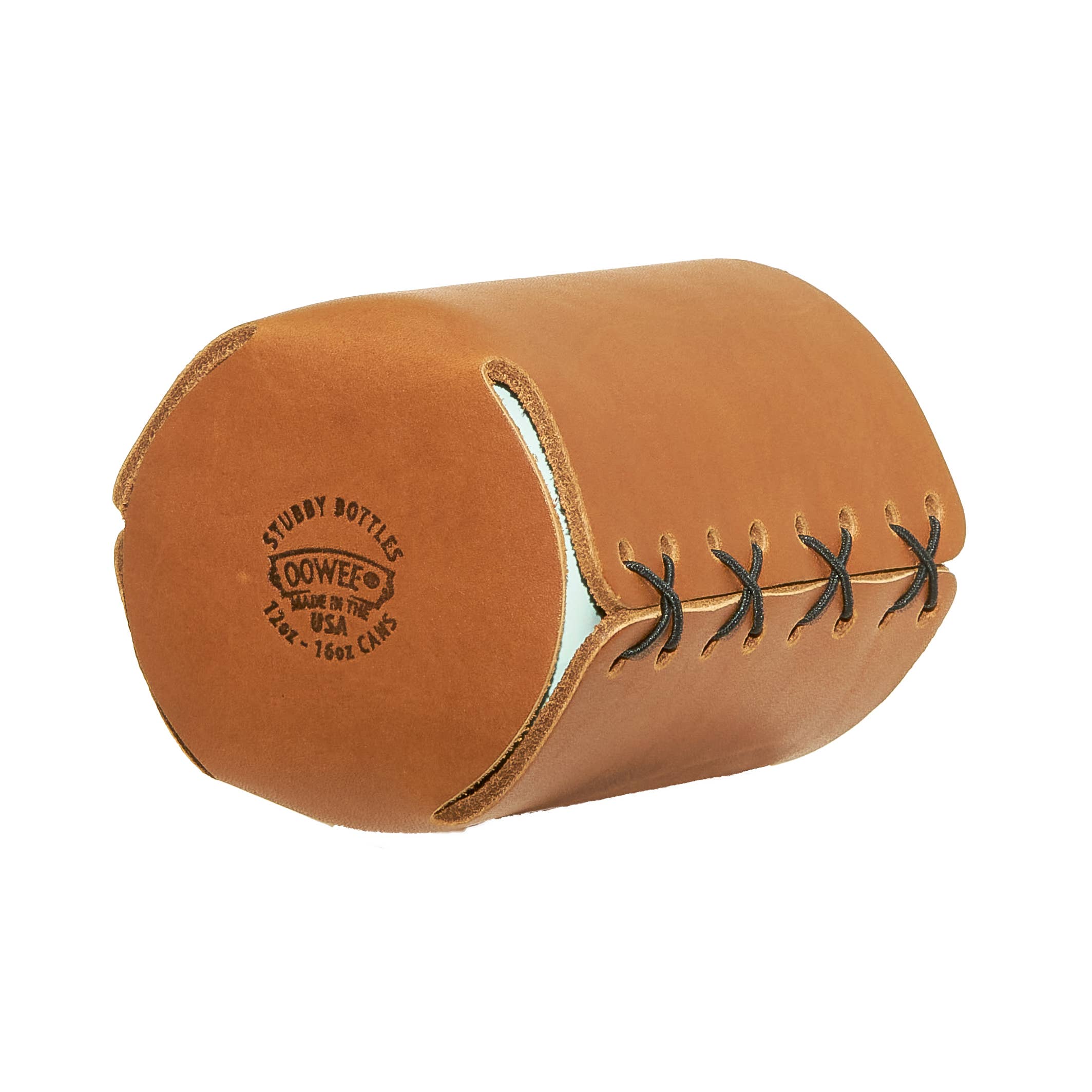 Oowee Products - Wholesale Drink Huggers & Koozies - Retail Ready Pick-A-Logo Leather 12oz Can Holder 12