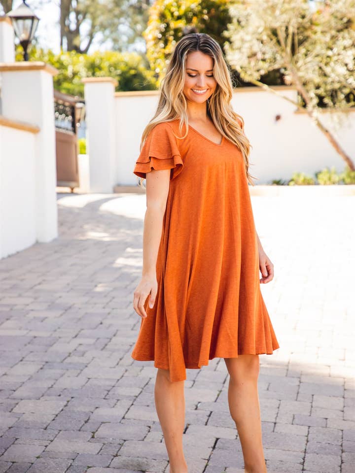 The Gabriella Swing Dress for wholesale by Tickled Teal