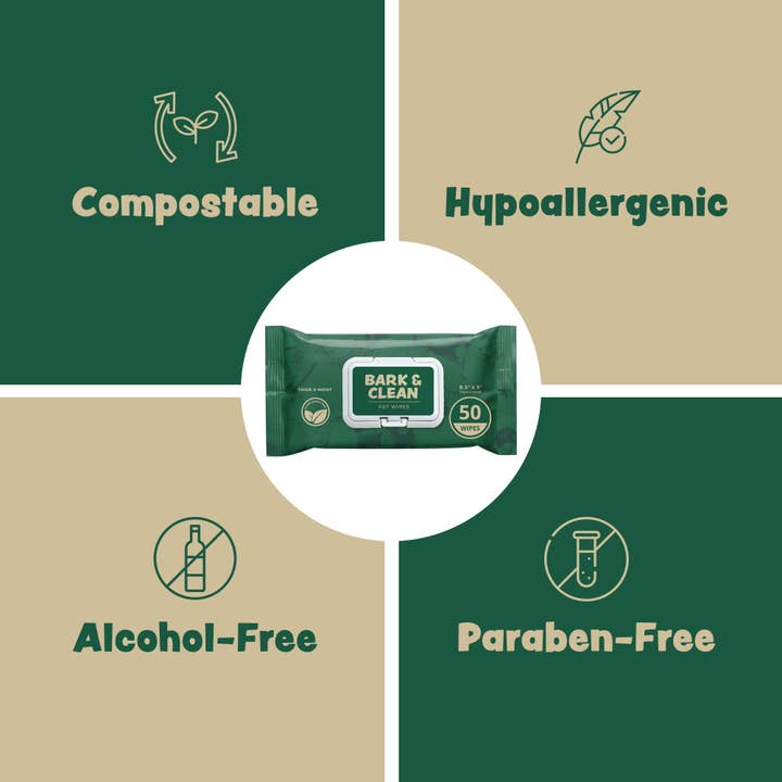 Chew + Heal - Wholesale Pet Grooming Aid - Dog - Extra Thick Herbal-Infused Dog Grooming Wipes - XL, 50 Wipes4