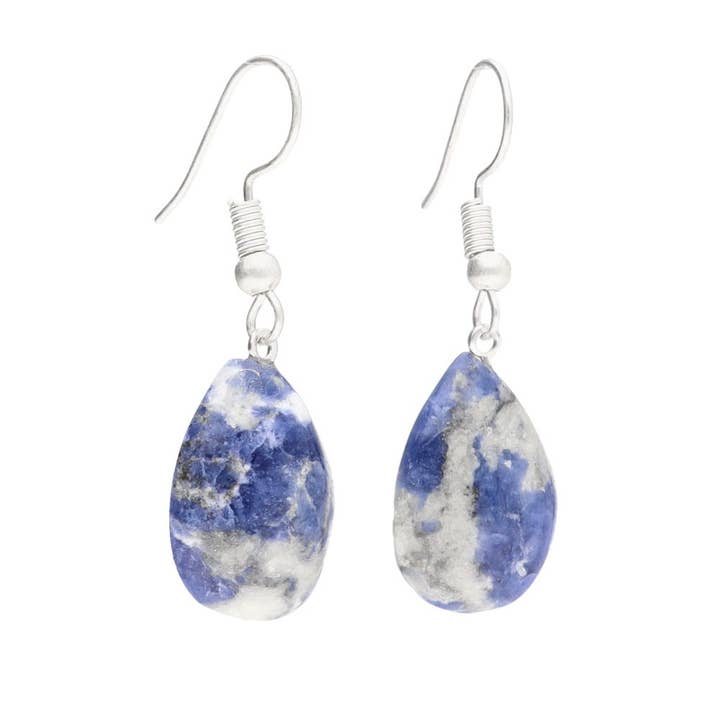 Vives de la Cortada S.L - Wholesale Dangle Earrings - Sodalite Drop Earrings in Silver Plating1