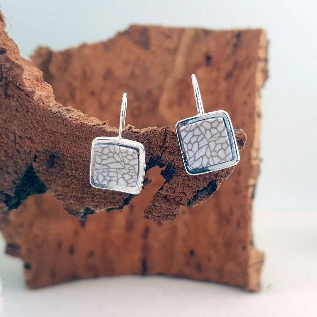 PASTACUITA - Wholesale Dangle Earrings - Modernist square hook earrings. Inspired by Gaudí.1