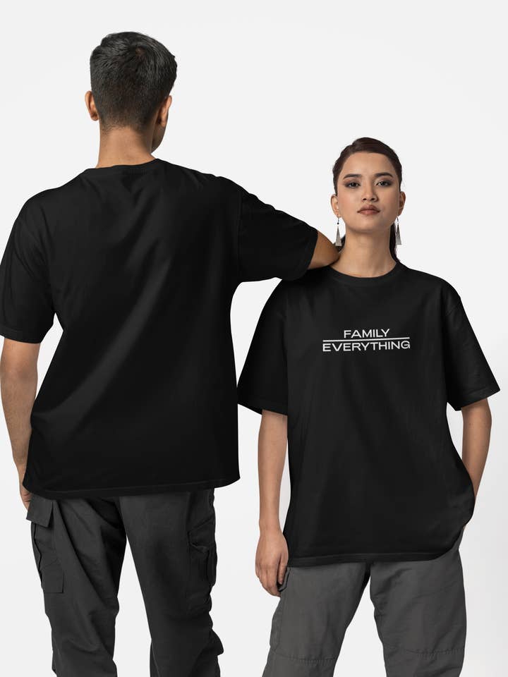 Black Family over everything - Classic unisex t-shirt for wholesale on Faire3