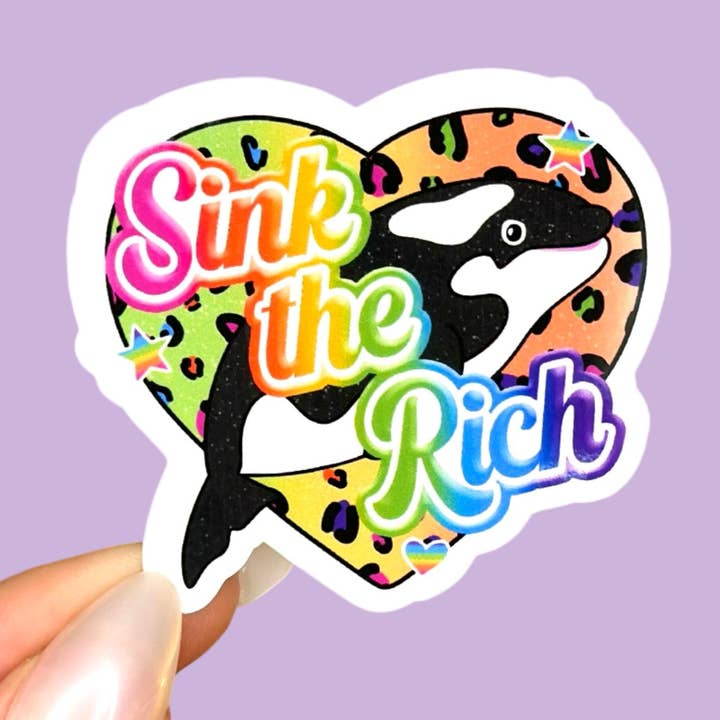 Sink The Rich Sticker for wholesale by Hailey Liz Designs