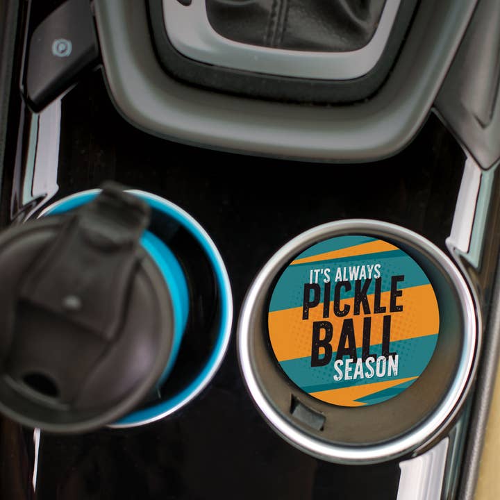 It's Always Pickleball Season Car Coaster for wholesale by P. Graham Dunn