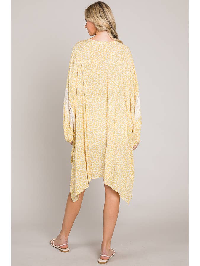 Cerule - Vendita all'ingrosso Kimono - Donna - Kimono con maniche rifinite in pizzo a palloncino5