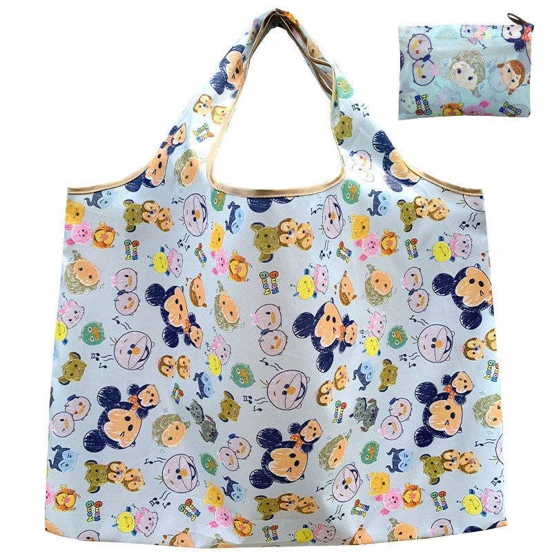 FurDecoration - Wholesale Grocery/Shopping Bag - Foldable Portable Reusable Shopping Bag With Floral Print5