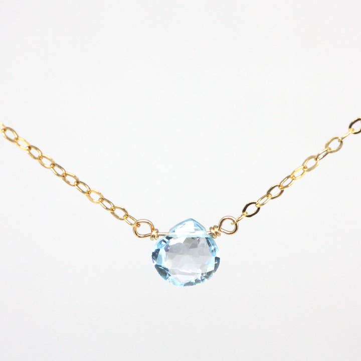 Azki Jewelry - Wholesale Pendant/Charm Necklace - Small Briolette Pendant Necklace2