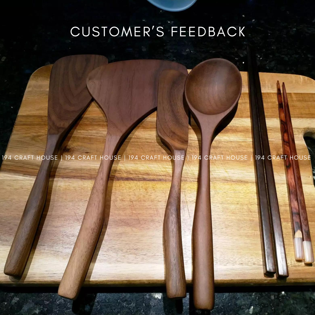 194 Craft House - Wholesale Serving Utensil - Large Walnut Wooden Spoon - Kitchen Serving Utensils14