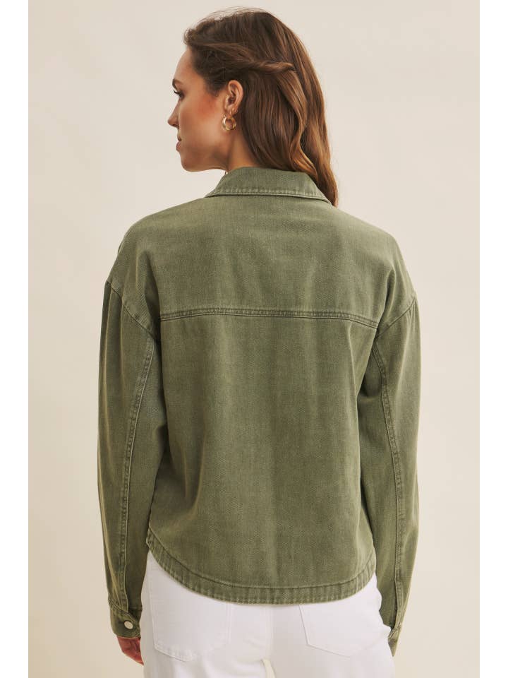 in february - Wholesale Jacket - Women's - ONE OF A KIND WASHED COTTON TWILL UTILITY OVERSIZED JACKET20