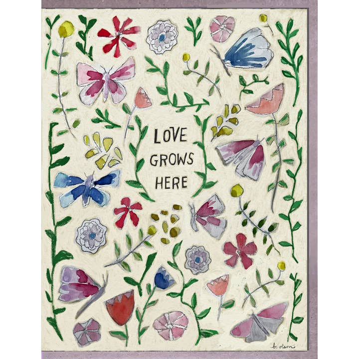 Blueberry Road Cards - Vendita all'ingrosso Biglietti d'amore - L'amore cresce qui. Brenda Olson