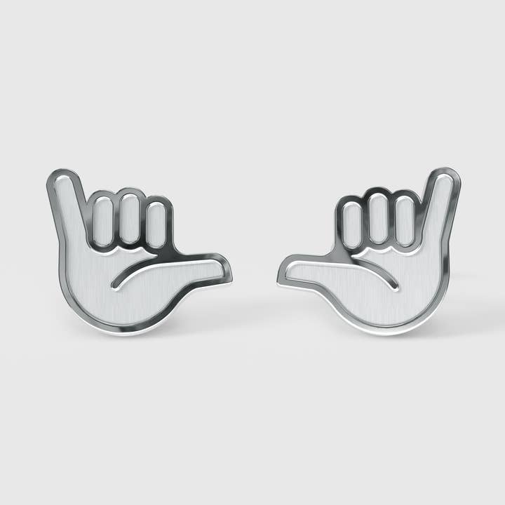Hang Loose — earrings — silver for wholesale by FYNGERS