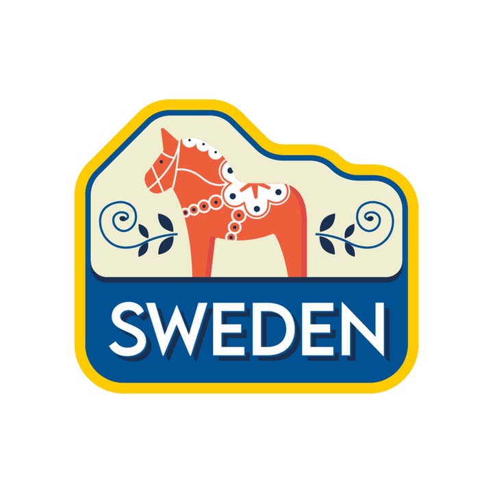 Sweden Sticker for wholesale by Vagabond Heart