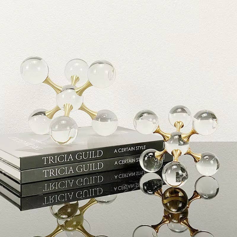 VIGOR - Wholesale Decorative Tabletop Object - Golden Crystal Ball Home Decor for Modern Western House15