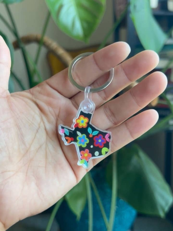 Geborduurde sleutelhanger uit Texas voor wholesale door Dezynr Shop