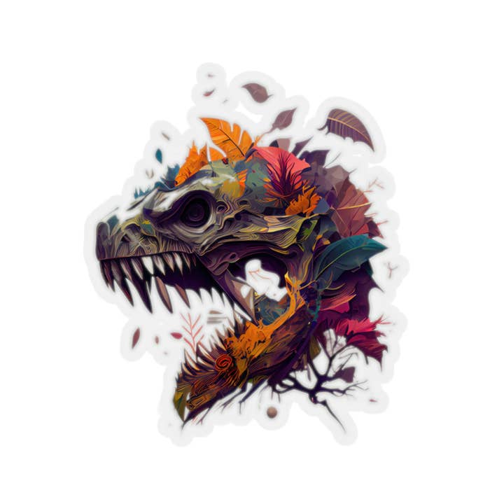 Waterproof Vinyl Sticker - T-Rex Fossil Skull for wholesale by Smartstead Homestead